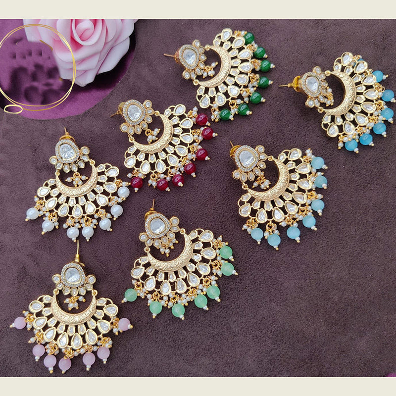 Jewel Addiction Gold Plated Kundan Dangler Earrings