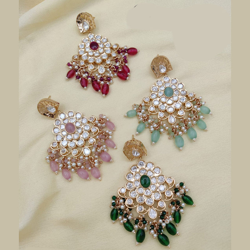 Jewel Addiction Gold Plated Kundan Dangler Earrings