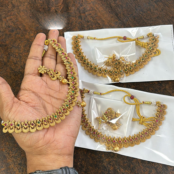 Jewel Addiction Copper Gold Pota Stone Necklace Set (1 Piece Only)