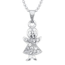 Tip Top Fashions Austrian Stone Silver Plated Chain Pendant - 1203133A