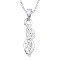 Regina Austrian Stone Silver Plated Chain Pendant