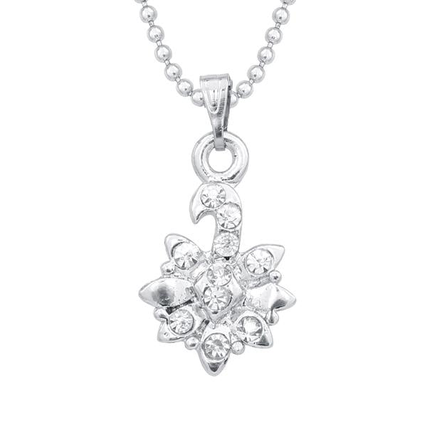 Regina Silver Plated Austrian Stone Chain Pendant