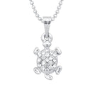 Regina Austrian Stone Silver Plated Chain Pendant - 1203144A
