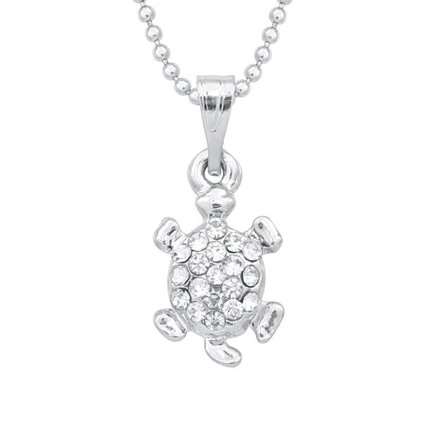 Regina Austrian Stone Silver Plated Chain Pendant - 1203144A