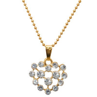 Regina White Austrian Stone Heart Shaped Chain Pendant