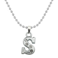 Regina Rhodium Plated " S " Alphabet Chain Pendant