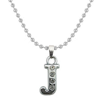 Regina Rhodium Plated " J " Alphabet Chain Pendant
