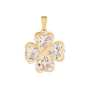 Tip Top Fashions Cubic Zirconia Stone Gold Plated Pendant - 1203502