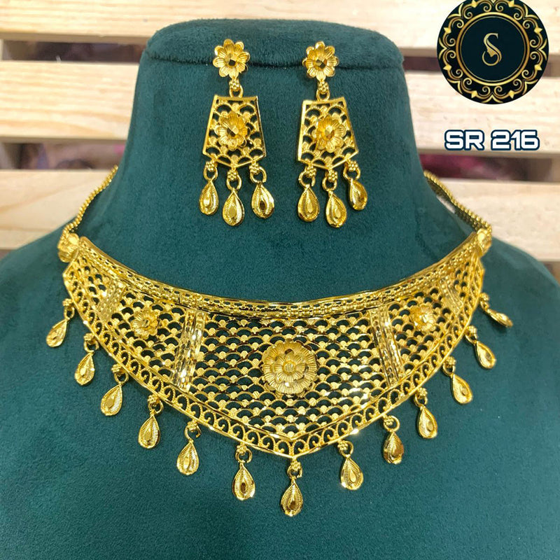 Siara Collections Forming Gold Necklace Set