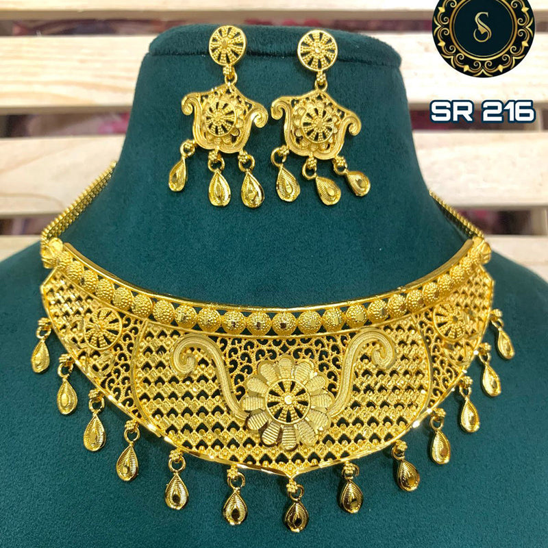 Siara Collections Forming Gold Necklace Set