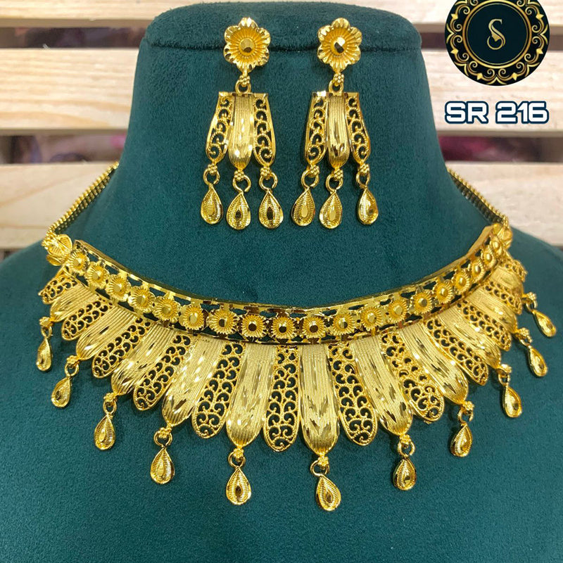 Siara Collections Forming Gold Necklace Set