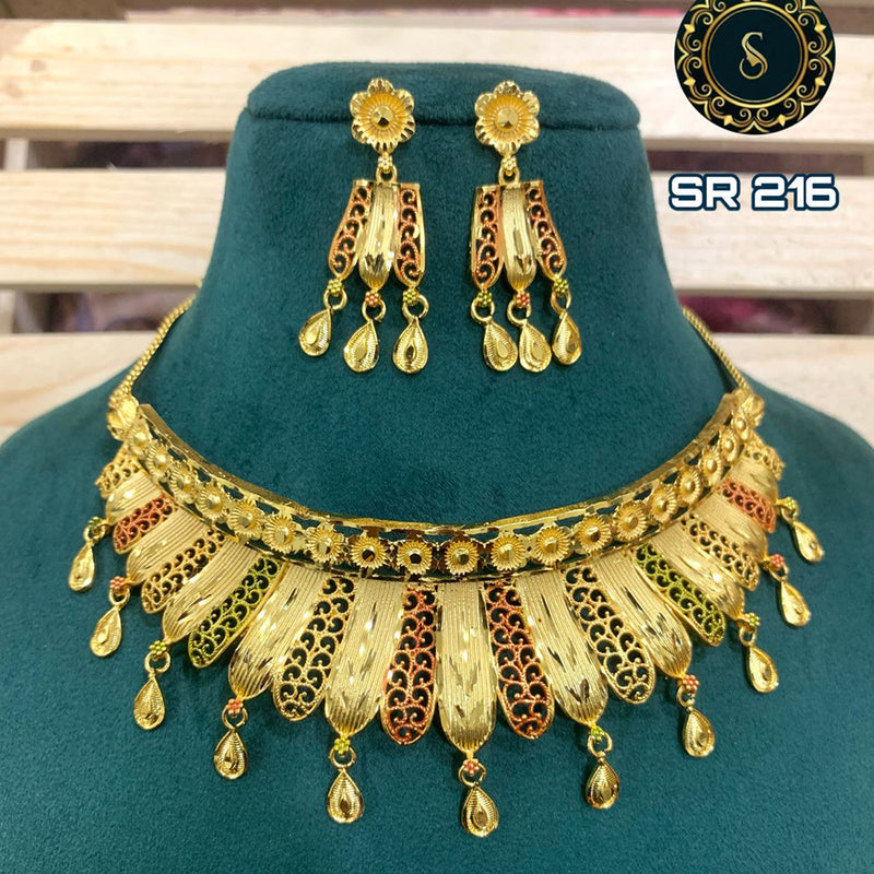 Siara Collections Forming Gold Necklace Set