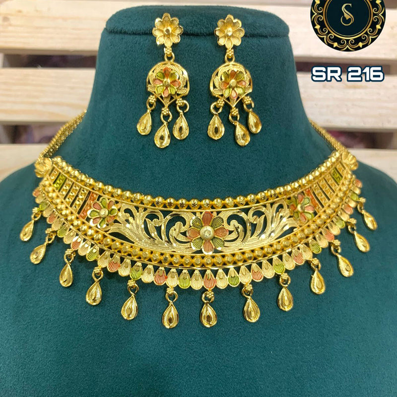 Siara Collections Forming Gold Necklace Set