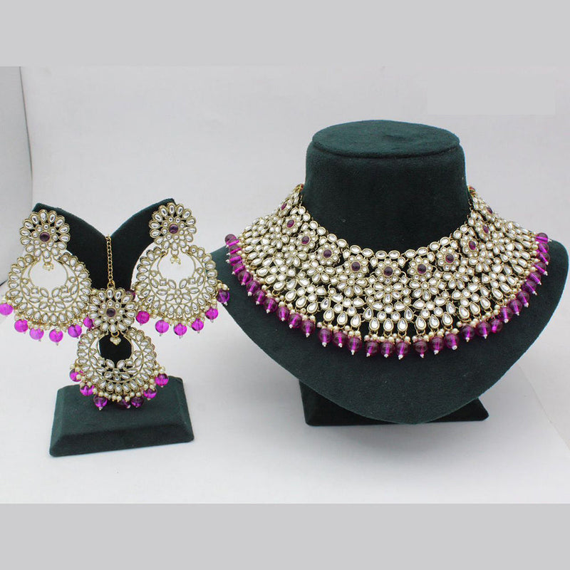 Jcm Jewellery Gold Plated Kundan Necklace Set