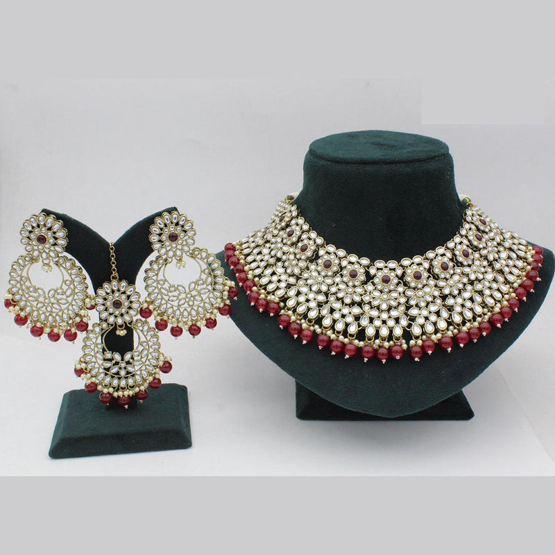 Jcm Jewellery Gold Plated Kundan Necklace Set