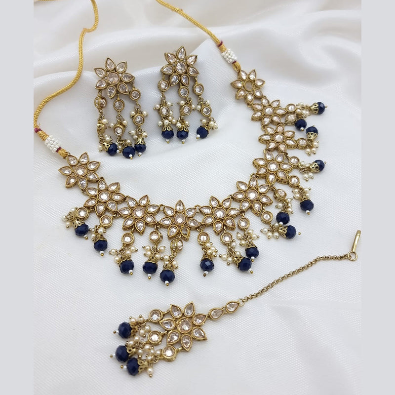 JCM Gold Plated Crystal Necklace Set