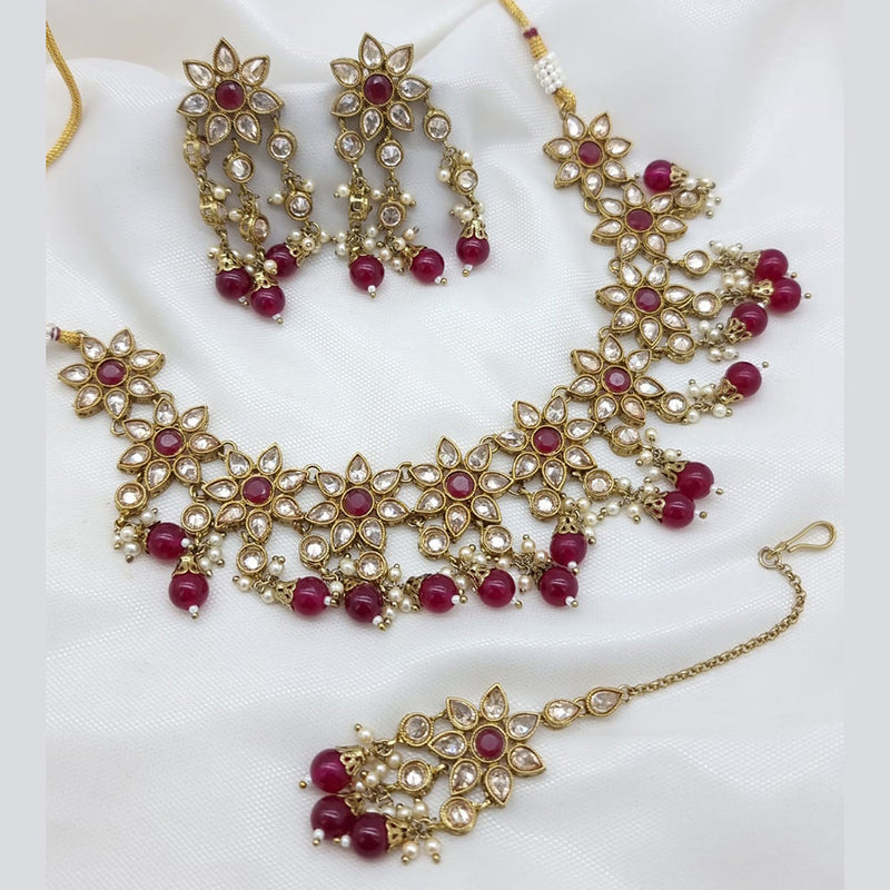 JCM Gold Plated Crystal Necklace Set