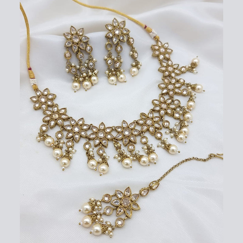 JCM Gold Plated Crystal Necklace Set