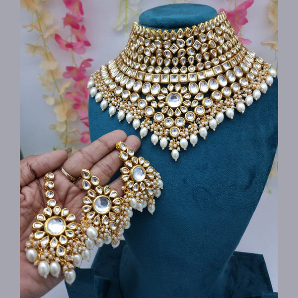 JCM Gold Plated Kundan Necklace Set