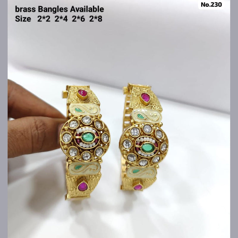 JCM Brass Meenakari Bangles Set