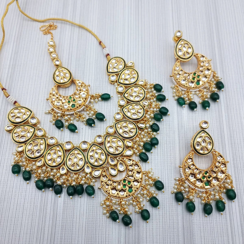 JCM Gold Plated Kundan Necklace Set