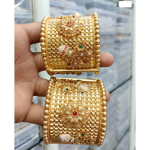 JCM Gold Plated Pota Stone Openable Kada