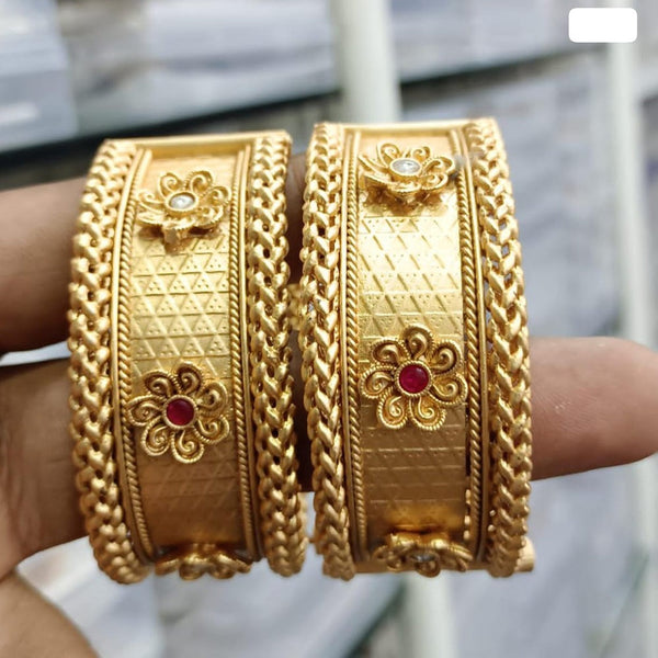 JCM Gold Plated Pota Stone Openable Kada