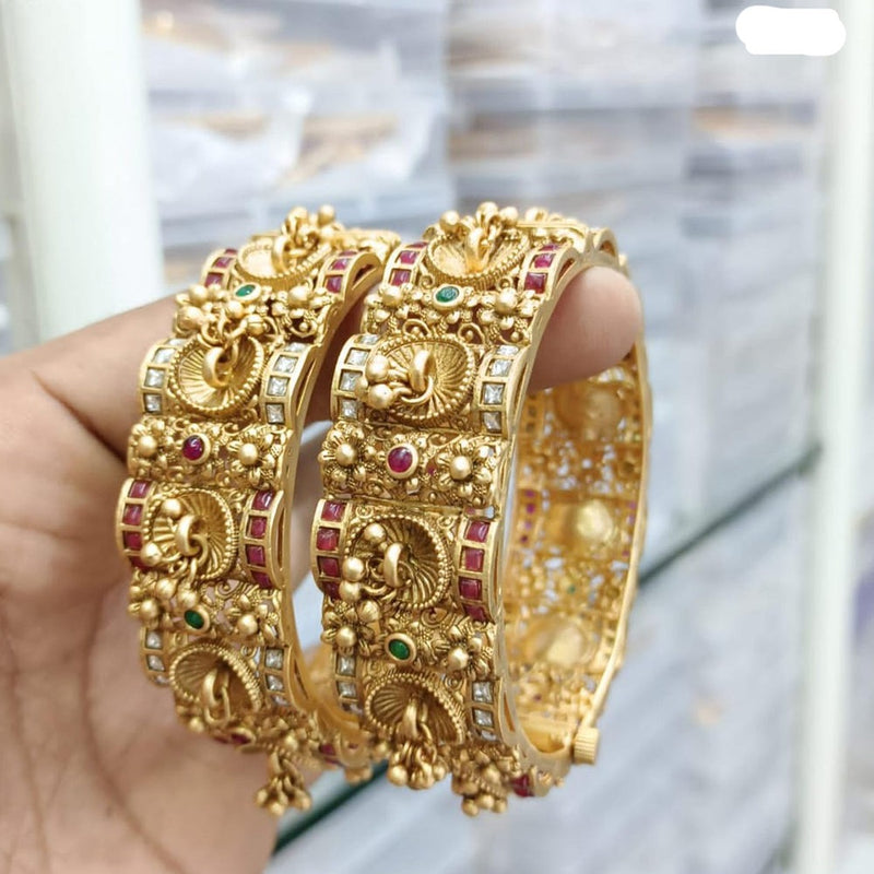 JCM Gold Plated Pota Stone Openable Kada