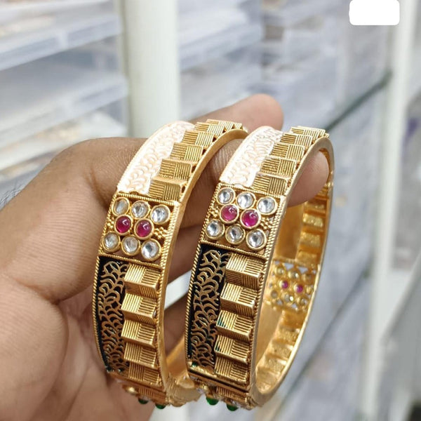 JCM Gold Plated Pota Bangles Set