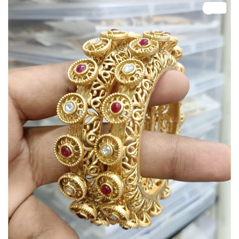 JCM Gold Plated Pota Stone Openable Kada