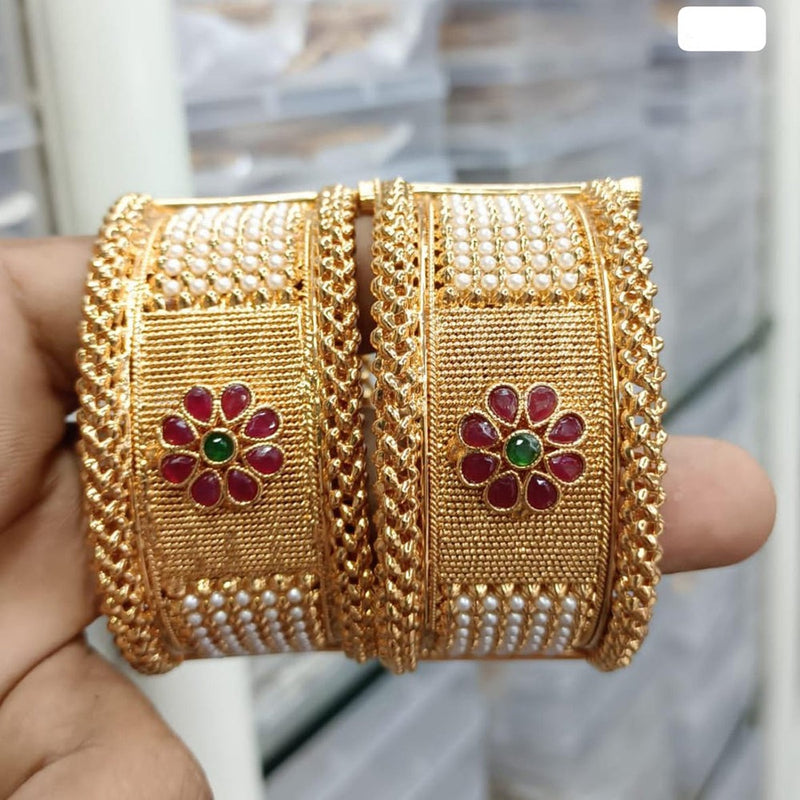 JCM Gold Plated Pota Stone Openable Kada