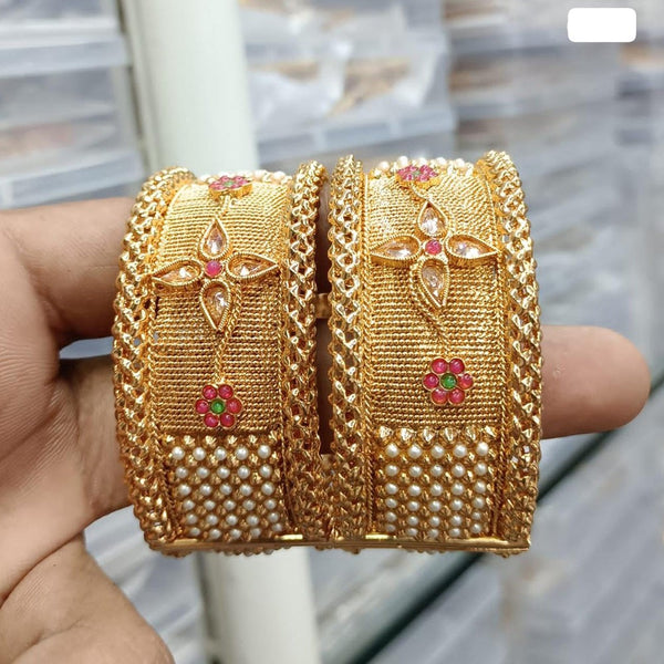 JCM Gold Plated Pota Stone Openable Kada