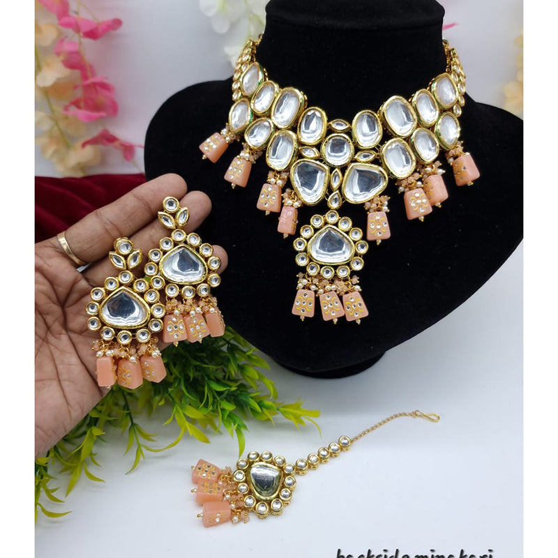 JCM Gold Plated Kundan Necklace Set