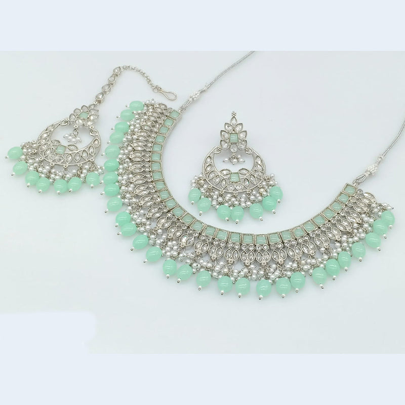 JCM Silver Plated Crystal Necklace Set