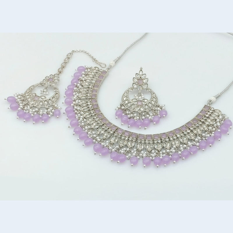 JCM Silver Plated Crystal Necklace Set