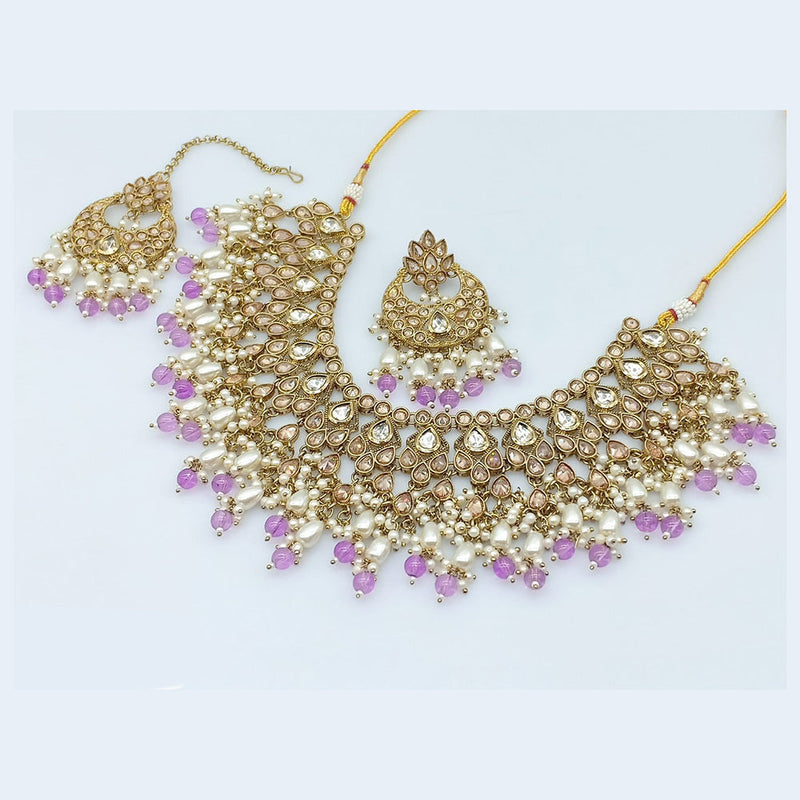 JCM Gold Plated Austrian Stone Necklace Set