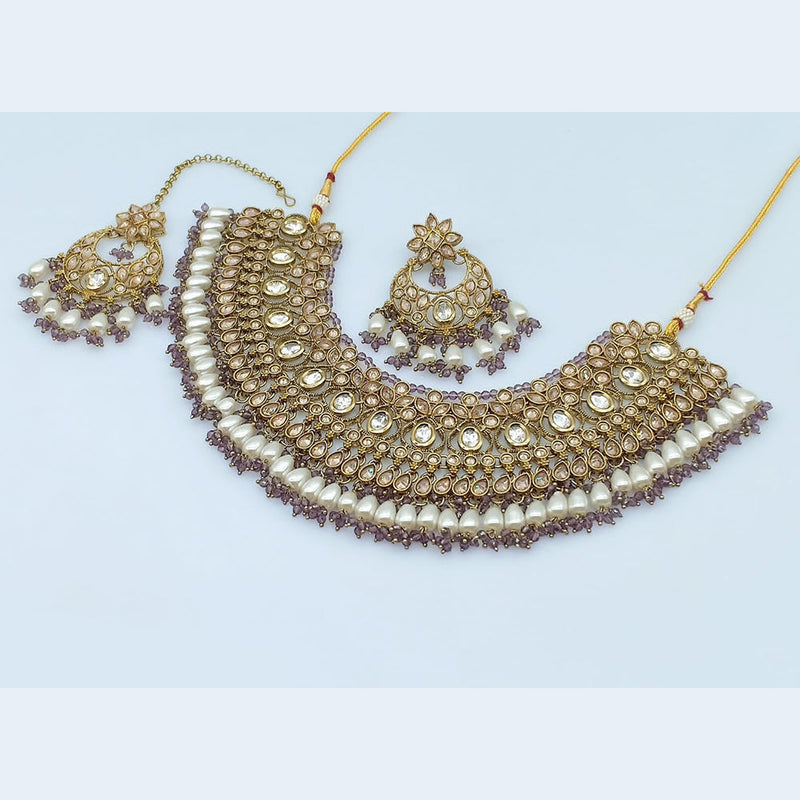 JCM Gold Plated Austrian Stone Necklace Set