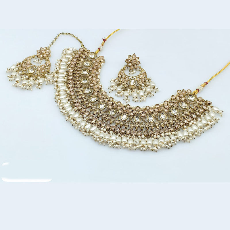 JCM Gold Plated Austrian Stone Necklace Set