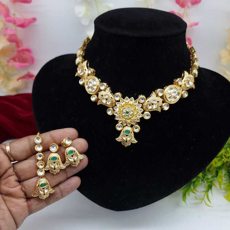 JCM Gold Plated Kundan Necklace Set