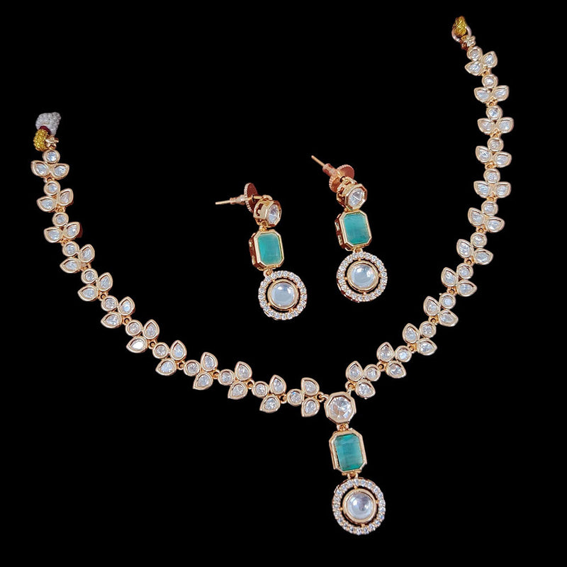 JCM Gold Plated Kundan Necklace Set