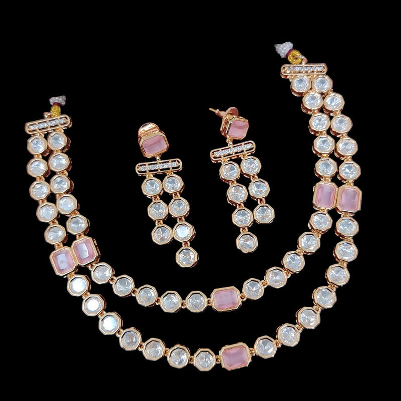 JCM Gold Plated Kundan Necklace Set