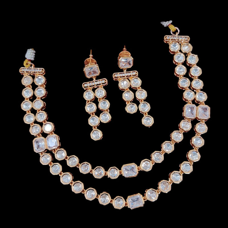 JCM Gold Plated Kundan Necklace Set