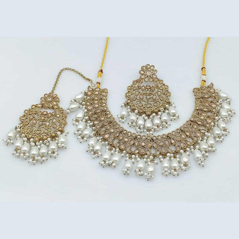 JCM Gold Plated Crystal Necklace Set