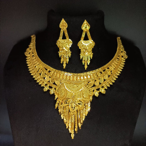 Marudhar's Forming Gold Plated Necklace Set