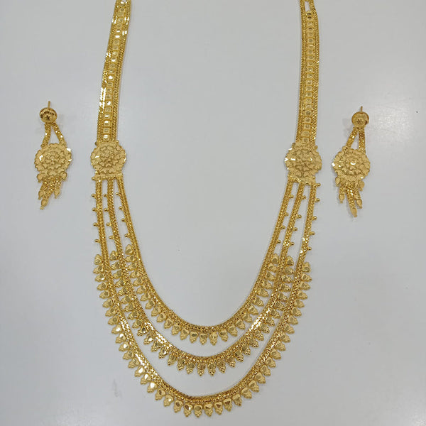 Marudhar's Forming Gold Long Necklace Set