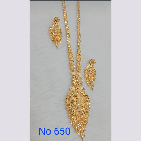 Sunrise Gold Forming Gold Long Necklace Set