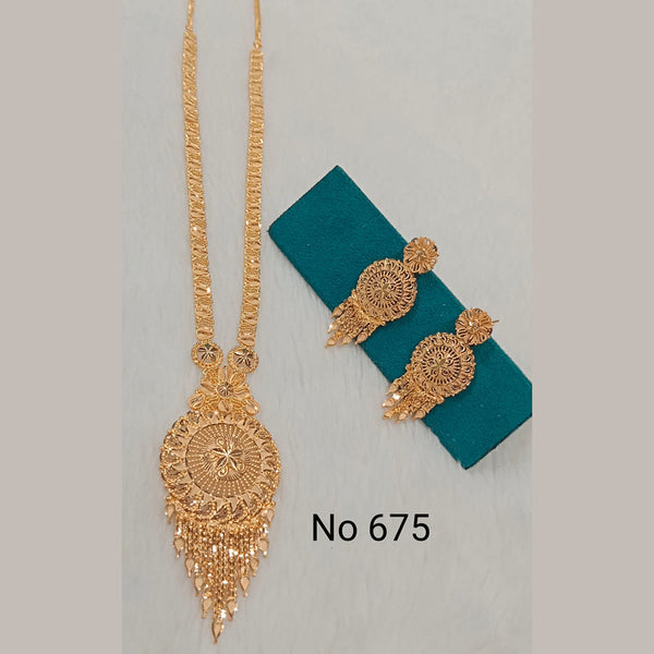 Sunrise Gold Forming Gold Long Necklace Set