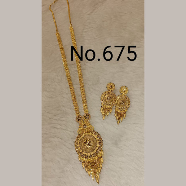 Sunrise Gold Forming Gold Long Necklace Set