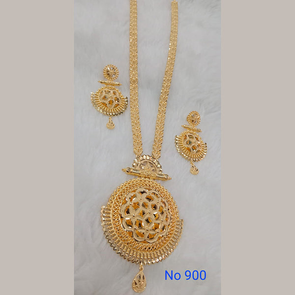 Sunrise Gold Forming Gold Long Necklace Set