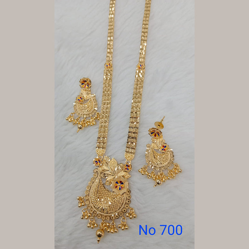 Sunrise Gold  Forming  Long Necklace Set